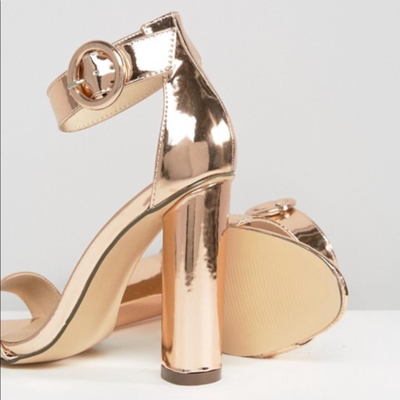 Strappy rose gold heels, Truffle London ASOS sz 9 - Picture 4 of 7